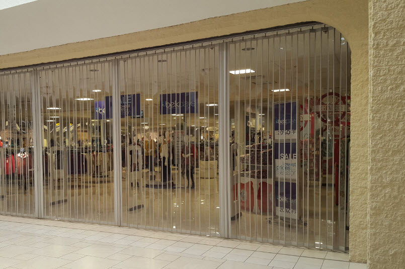 Commercial Side Folding Security Doors - Security Grilles - Dynamic